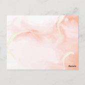 Romantischer Kürbisaustweg Hochzeit im Herbst Dank Postkarte (Rückseite)