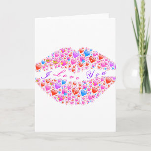 Romantischer Kuss Herz Lipno Valentinstag Karte