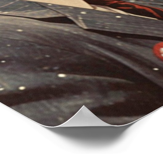 Romantischer Kuss Vintag Poster (Ecke)