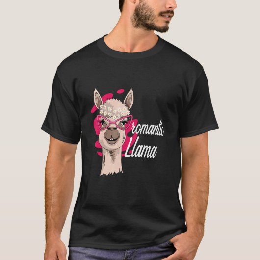 Romantischer Lama-Bauer T-Shirt (Vorderseite)