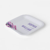 Romantischer Lavendel-Blüten-Duft Pappteller (Gewinkelt)
