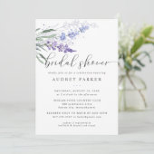 Romantischer Lavendel Brautparty Einladung (Stehend Vorderseite)