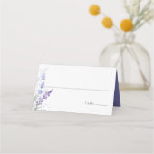Romantischer Lavendel Platzkarte (Vorderseite)
