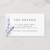 Romantischer Lavendel Wasserfarbendetails Begleitkarte (Vorderseite)