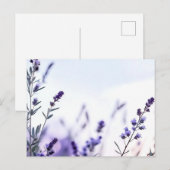 Romantischer Lavendel Watercolor Postkarte (Vorne/Hinten)
