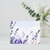 Romantischer Lavendel Watercolor Postkarte (Stehend Vorderseite)