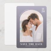 Romantischer Lavendel Zeitgenössisches Foto Save The Date (Vorne/Hinten)