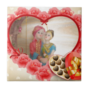 Romantischer Liebe Herz Kunst Druck Fliese