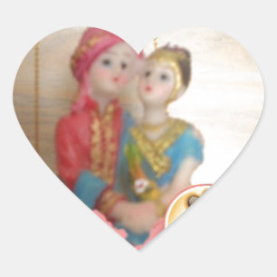 Romantischer Liebe Herz Kunst Druck Herz-Aufkleber