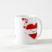 Romantischer Liebes-Herz-Kaffeebecher Kaffeetasse (VorderseiteRechts)