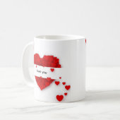 Romantischer Liebes-Herz-Kaffeebecher Kaffeetasse (Vorderseite Links)