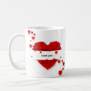Romantischer Liebes-Herz-Kaffeebecher Kaffeetasse