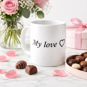 Romantischer Liebesbecher mit Herz – Süßes Valenti Kaffeetasse
