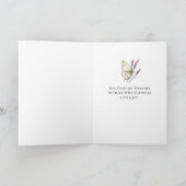 Romantischer lila blühender Hochzeitsbaum Karte (Innenseite)