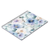 Romantischer Lila Lavendel Blauer Creme Notizblock (Linke Seite)