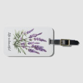 Romantischer Lila Lavendel Gepäckanhänger (Vorderseite (Horizontal))
