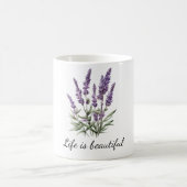 Romantischer Lila Lavendel Kaffeetasse (Mittel)