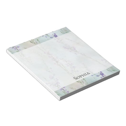 Romantischer Lila Lavendel Notizblock (angewinkelt)