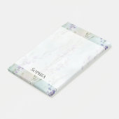 Romantischer Lila Lavendel Post-it Klebezettel (angewinkelt)