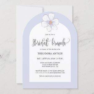 Romantischer Lilac Floral Bridal Brunch Einladung