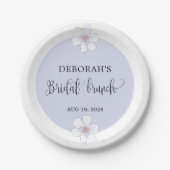 Romantischer Lilac Floral Bridal Brunch Pappteller (Vorderseite)