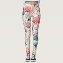 Romantischer Lotus in Rosa, Creme und Weich Grün