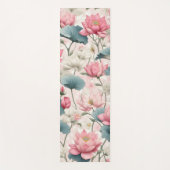 Romantischer Lotus in Rosa, Creme und Weich Grün Yogamatte (Vorderseite)