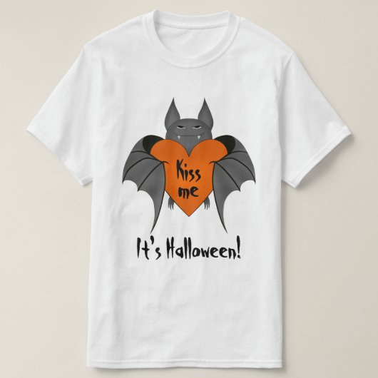 Romantischer lustiger Halloween-Schläger T-Shirt (Design vorne)