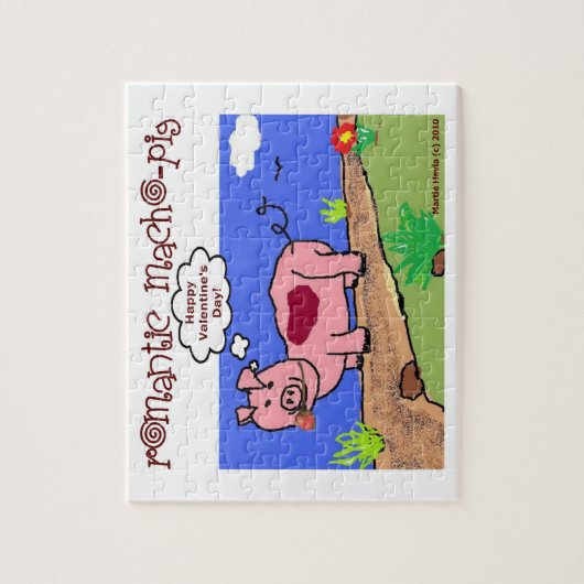 "Romantischer Macho Pig" Puzzle von Blue Beach Son (Vertikal)