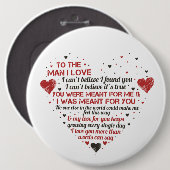 Romantischer Mann Liebe Kunst Button (Vorne & Hinten)