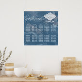 Romantischer Marmormarmor, geometrische Kalligraph Poster (Küche)