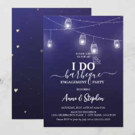 Romantischer Mason Jar Light I GRILLEN Engagement  Einladung