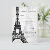 Romantischer Mason Jar Shadows Damask Wedding UAWG RSVP Karte (Stehend Vorderseite)