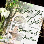 Romantischer Mediterraner Garten Elegante Save The Date