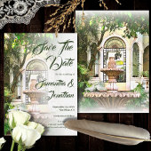 Romantischer Mediterraner Garten Elegante Save The Date