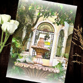 Romantischer Mediterraner Garten Elegante Save The Date