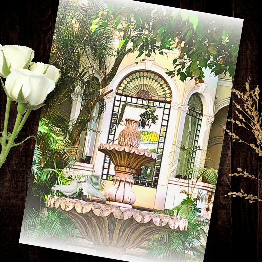 Romantischer Mediterraner Garten Elegante Save The Date