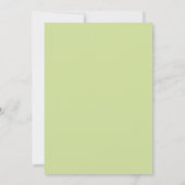 Romantischer Minimalistischer Drehbuch Lime Green Einladung (Rückseite)
