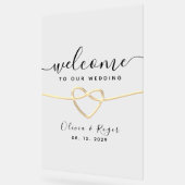 Romantischer moderner Hochzeitsempfang Acrylschild (Winkel)