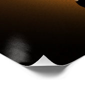 Romantischer Mondlichtbalkon - Vintage Noir Liebe Poster (Ecke)