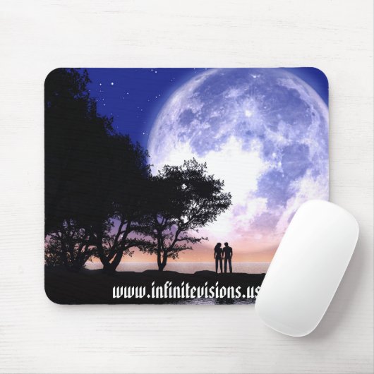 Romantischer Mondschein Mousepad (Mit Mouse)