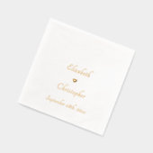 Romantischer Monogramm Hochzeitstag Party Cocktail Servietten Mit Folie (Links)