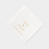 Romantischer Monogramm Hochzeitstag Party Cocktail Servietten Mit Folie (Rechts)