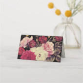 Romantischer Moody Floral Wedding Table Platzkarte (Rückseite)