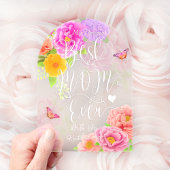 Romantischer Muttertag der Peonies Garden Acryleinladungen