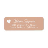Romantischer Name Dusty Rose Adressetikett mit Her (Vorne)