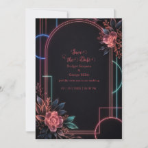 Romantischer Neon-Blumen-Hochzeitsbogen-Glanz