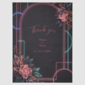Romantischer Neon-Blumen-Hochzeitsbogen-Glanz Seidenpapier (Vorderseite)