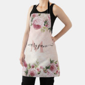 Romantischer niedlicher gürtelrosa Glitzer Monogra Schürze (InSitu)