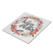 Romantischer Oleander Bird Pink Floral Dream Fliese (Seite)